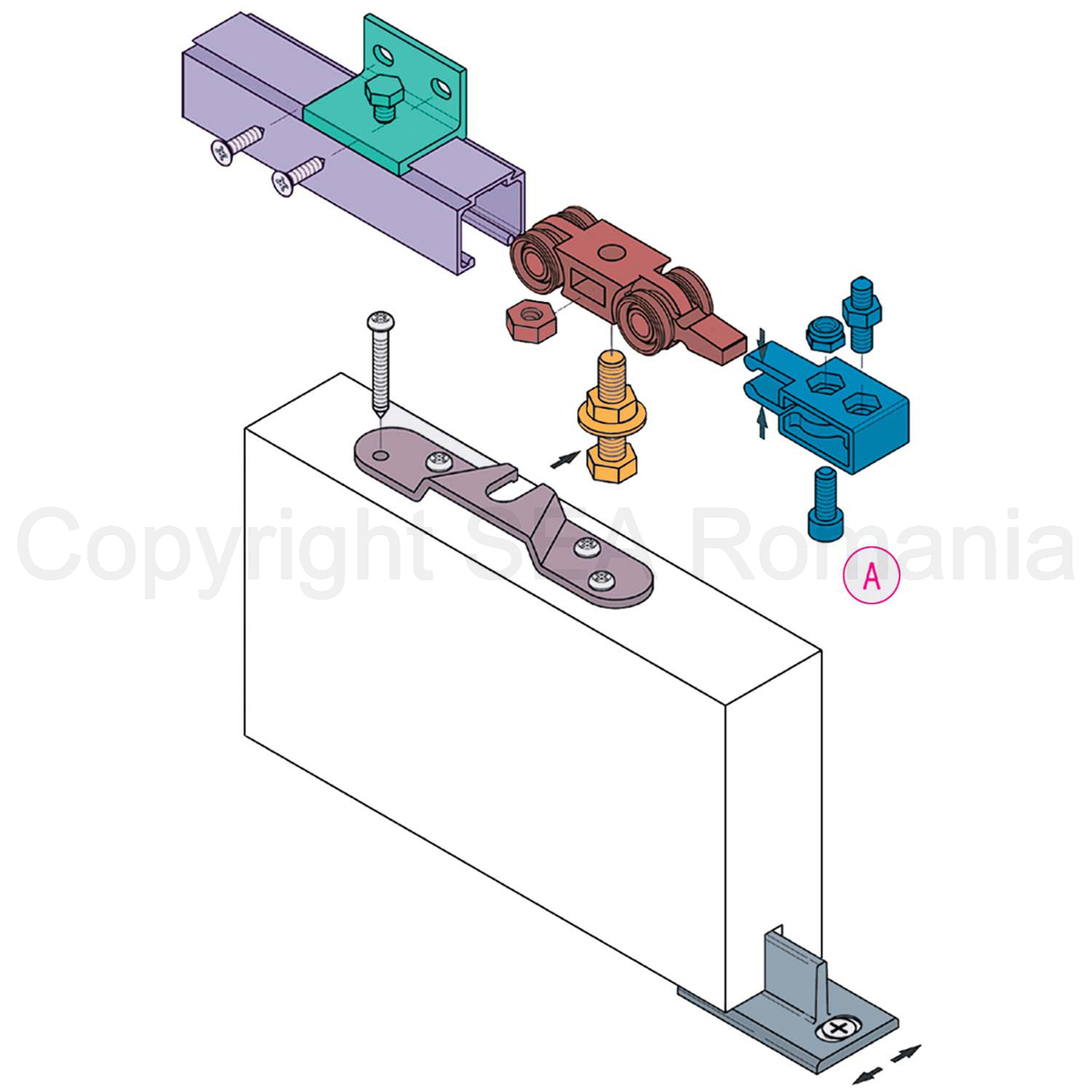Sistem De Glisare Usi Grele, Interioare, 80 Kg, Koblenz